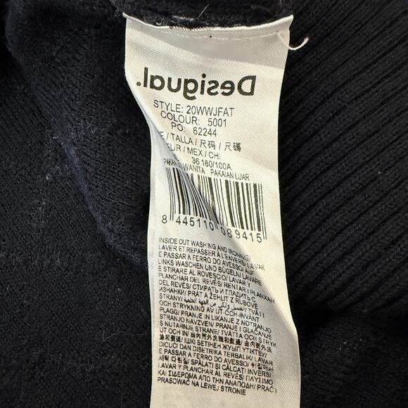 Desigual Longline Duster Cardigan | Navy Wool Blend Knit Sweater | XL - Picture 6 of 11